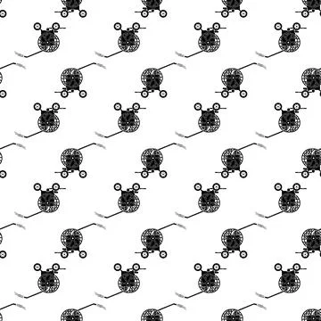 Tractor water pump pattern seamless vector Stock Illustration