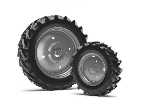 Tractor wheels Stock Illustration