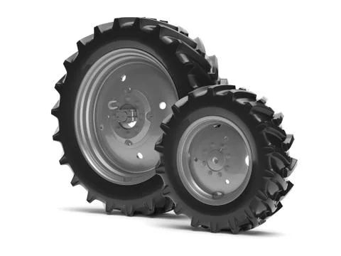 Tractor wheels Stock Illustration