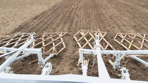 Tractor at work on farm land Stock Footage 22293200