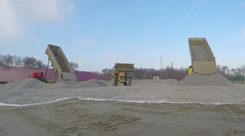 Tractor working on the construction of the stadium. Stock-Footage 58601931