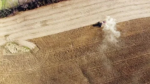 Tractor working in corn field Stock Footage 237101864