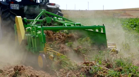 Tractor Working In The Field  Stock Footage 41627338