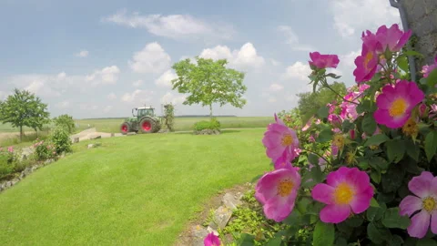 Tractor working in the field. Stock Footage 91325689
