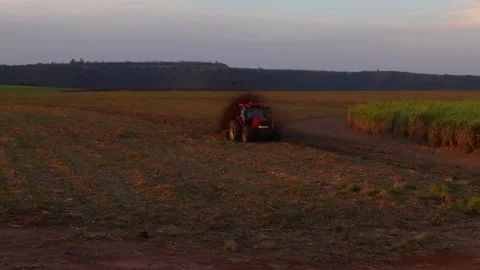 Tractor working in the field  Stock Footage 154917594