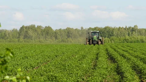 Tractor working in the field Stock Footage 201291683
