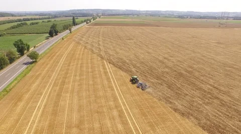 Tractor working on a field, Germany Video stock 52963821