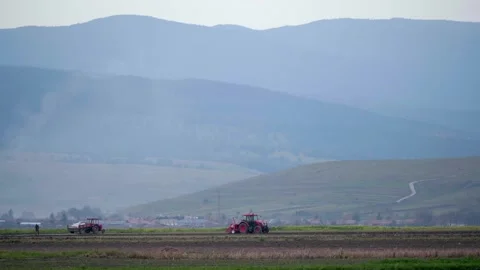 Tractor working Stock Footage 267961677