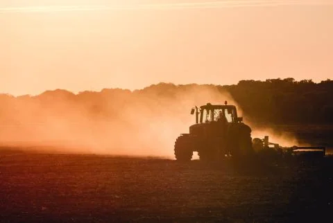 Tractor working Foto stock