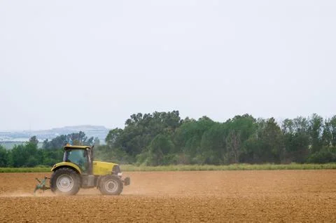 Tractor working Fotos de archivo