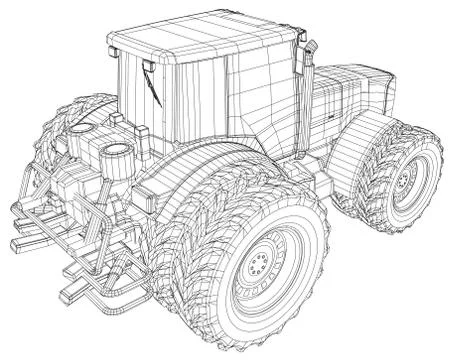 Tractor_vector_1_18 Illustrazione stock