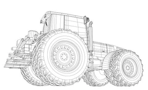 Tractor_vector_1_19 Illustrazione stock