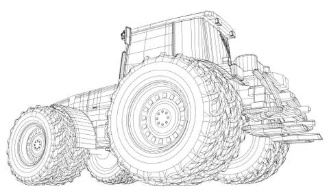 Tractor_vector_1_20 Stock-Illustration