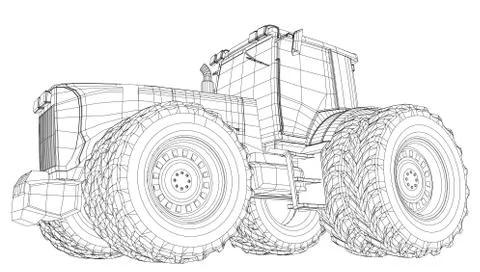 Tractor_vector_1_21 Stock-Illustration