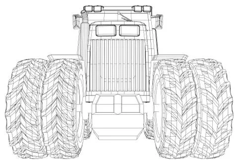 Tractor_vector_1_22 Stock Illustration