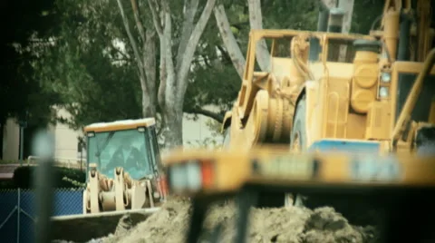 Tractors-earthmover-dumper-dozer Stock Footage 1044494