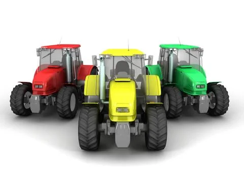 Tractors Stock Illustration