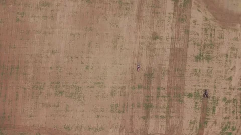 Tractors in open field Stock Footage 320317235