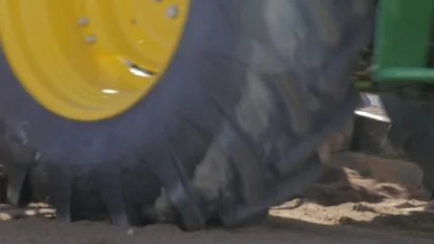 Tractors working the rodeo grounds dirt for the next event. Stock Footage 77433677