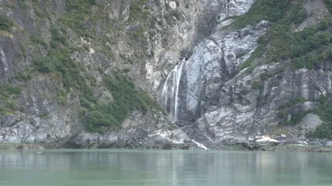 Tracy Arm Waterfall Stock Footage 85230481