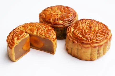Tradditional mooncake Stock Photos