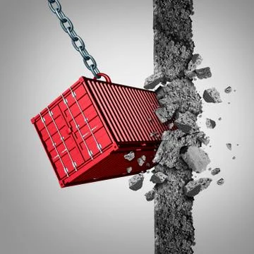 Trade Barrier Stock Illustration