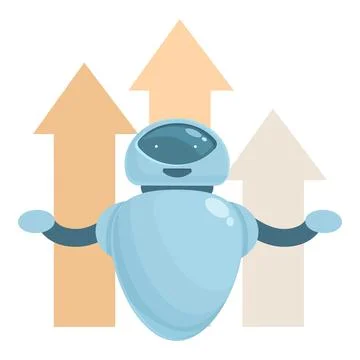 Trade bot icon cartoon vector. Money school 스톡 일러스트