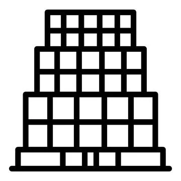 Trade building icon outline vector. Modern store Ilustración de archivo