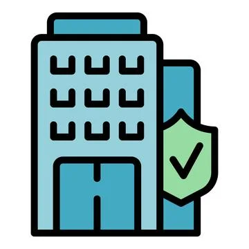 Trade building icon vector flat Ilustración de archivo
