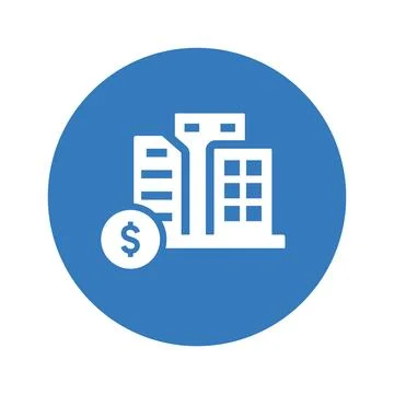 Trade Center icon. Illustrazione stock