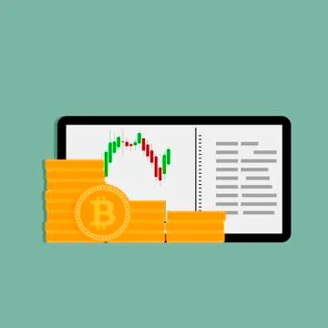 Trade in crypto currency イラスト素材