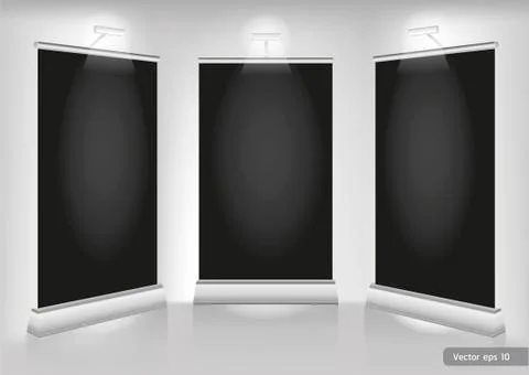 Trade exhibition stand display. Vector. Stock Illustration