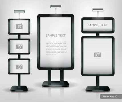 Trade exhibition stand display. Vector illustration. Stock Illustration