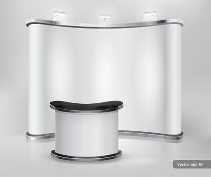 Trade exhibition stand display. Vector illustration. Stock Illustration