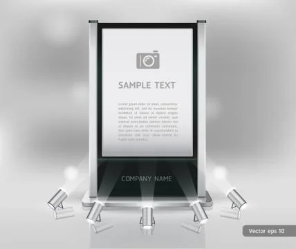 Trade exhibition stand display. Vector illustration. Stock Illustration