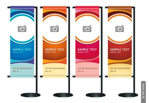 Trade exhibition stand display. Vector illustration. Stock Illustration