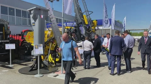 Trade Fair for Coal Mining Technology, Preparation and Materials. Stock Footage 155802680