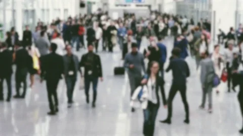 Trade fair visitors Stock Footage 81643707