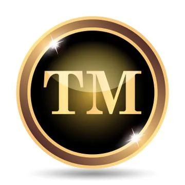 Trade mark icon. Internet button on white background.. Stock Illustration