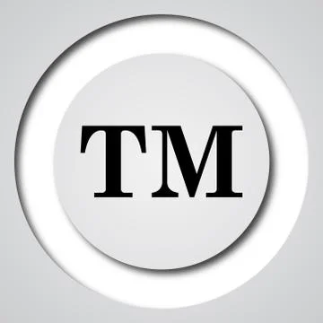 Trade mark icon. Internet button on white background.. Stock Illustration