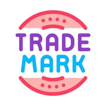Trade mark logo icon vector outline illustration Stock Illustration
