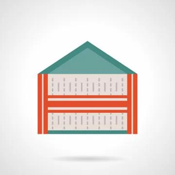 Trade marquee flat color vector icon Stock Illustration