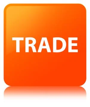 Trade orange square button Stock Illustration