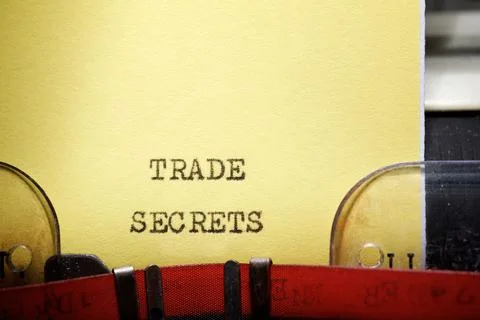 Trade secrets text Stock Photos