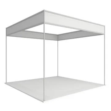 Trade Show Booth Box. 3D White and Blank. 스톡 일러스트