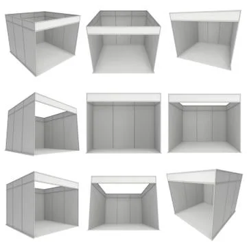 Trade Show Booth Box Set Stock Illustration