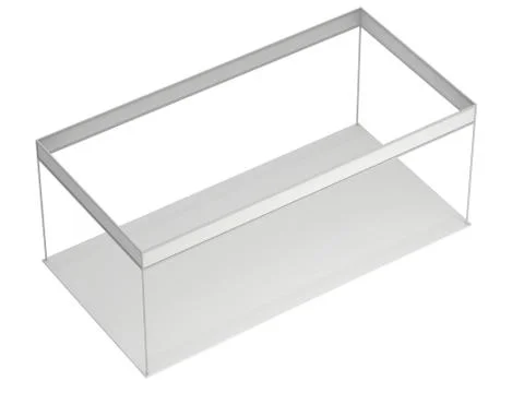 Trade Show Booth Box White and Blank. Blank Indoor Exhibition Stock Illustration