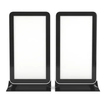 Trade show booth LCD screen stands. Stock Illustration