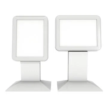 Trade show booth LCD screen stand. Stock Illustration
