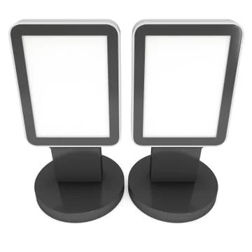 Trade show booth LCD screen stand. Stock Illustration